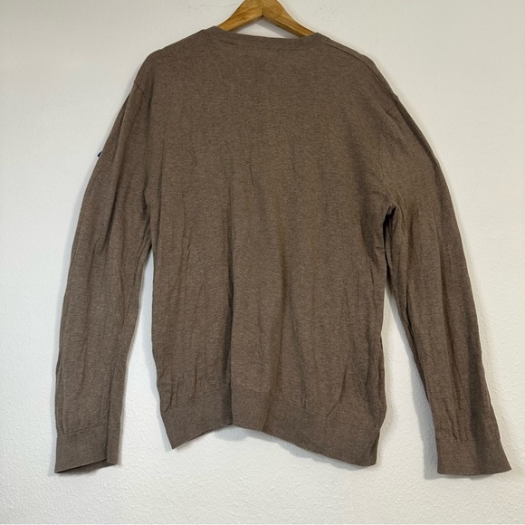 Banana Republic 100% Cotton  Business Casual Brown V-Neck Sweater - Picture 3 of 10